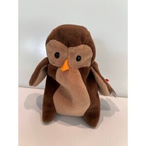 Ty Beanie Baby 1995 Hoot the Owl PVC Pellets Retired JL